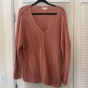 Lucky brand pink knit sweater